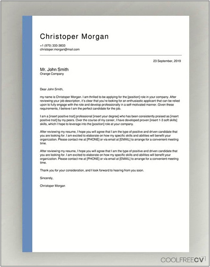 Resume With Cover Letter Sample Pdf