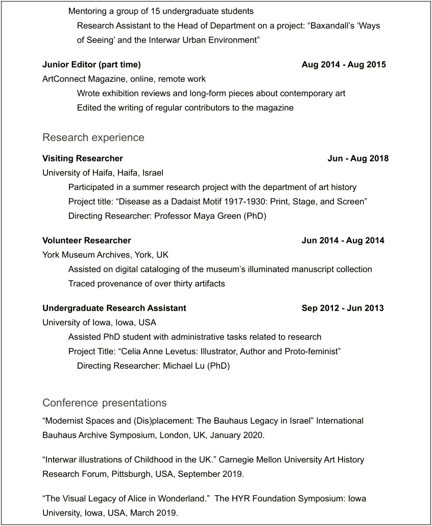 Resume With Lots Of Volunteer Experience