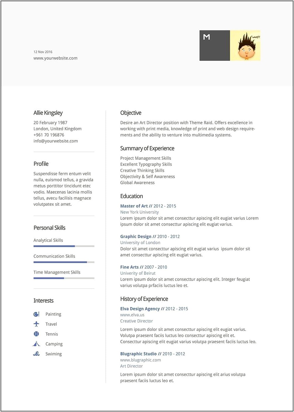 Resume With Photo In Word Format Free Download