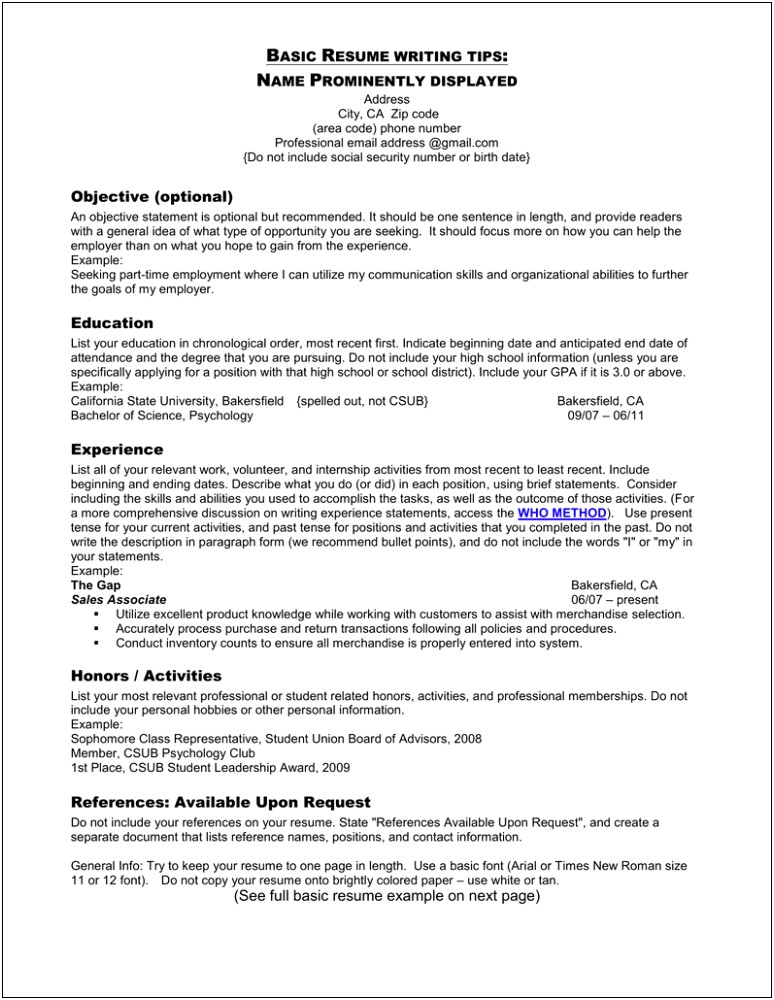 Resume With References Upon Reuest Samples