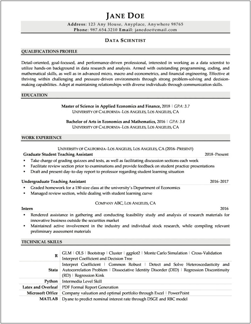 Resume Without Work Experience Site Edu