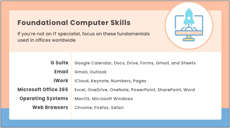 Resume Words For Computer Skills Section