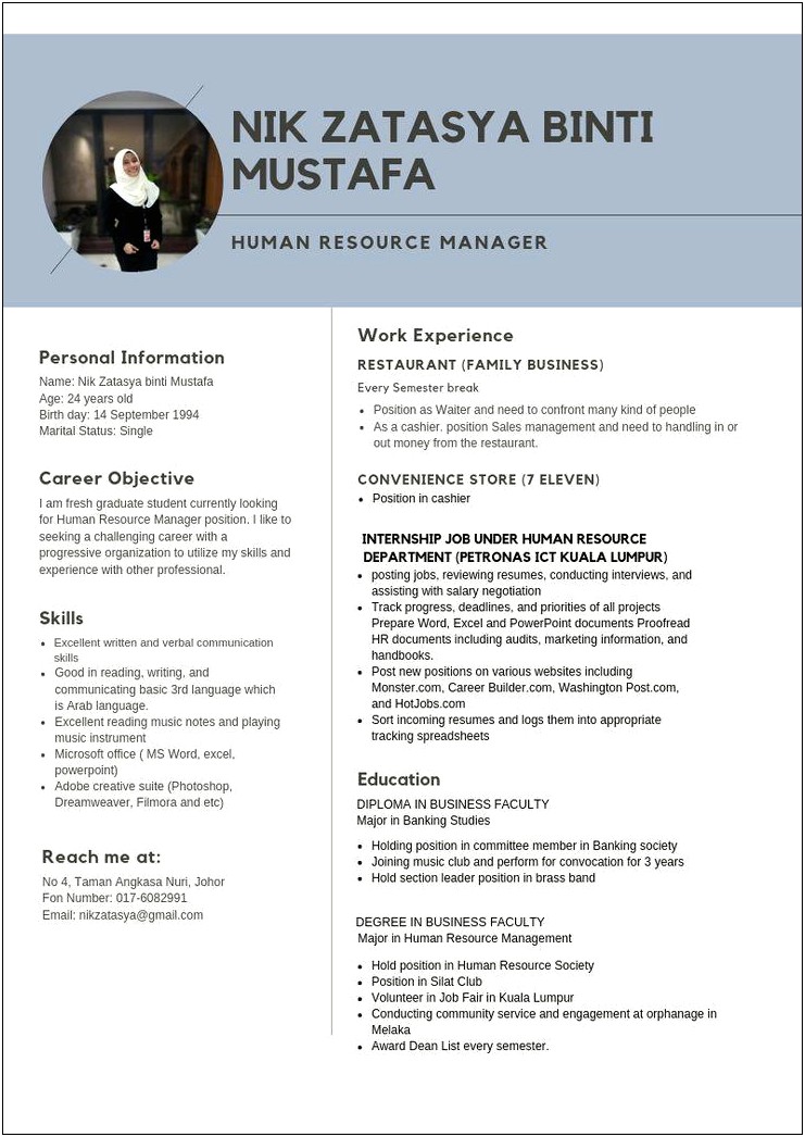 Resume Worked In A Family Business