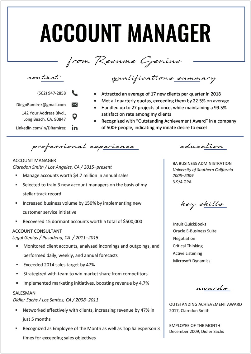 Resumes Highlights For Future School Administrator