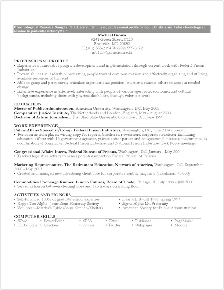 Resumes In America Sample For Students