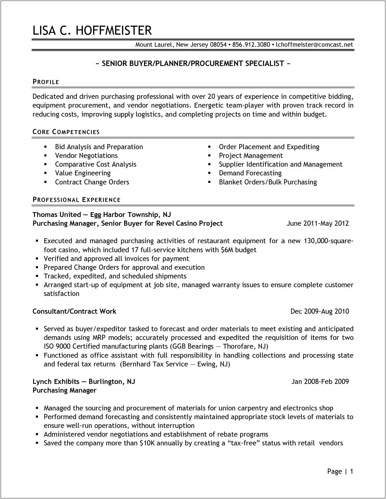 Retail Buyer Job Description For Resume