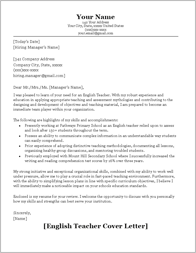 Review My Resume And Cover Letter