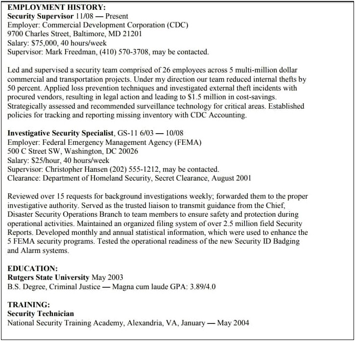 Salary Requirements On A Resume Example