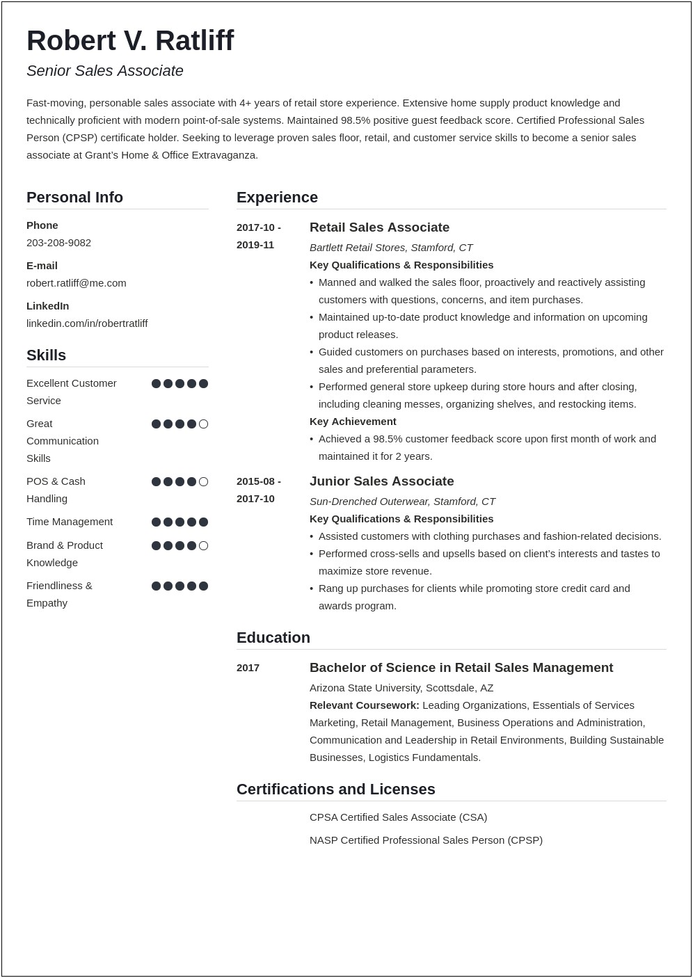 Sales Associate Party City Resume Sample