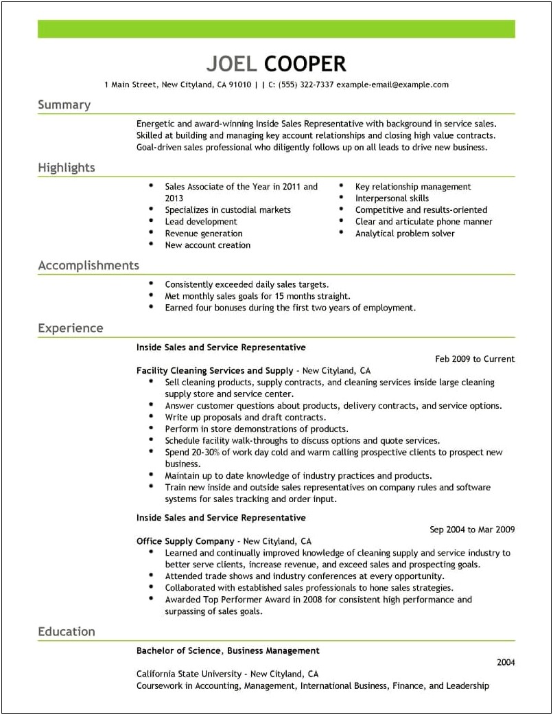 Sales Resume Summary Of Qualifications Examples