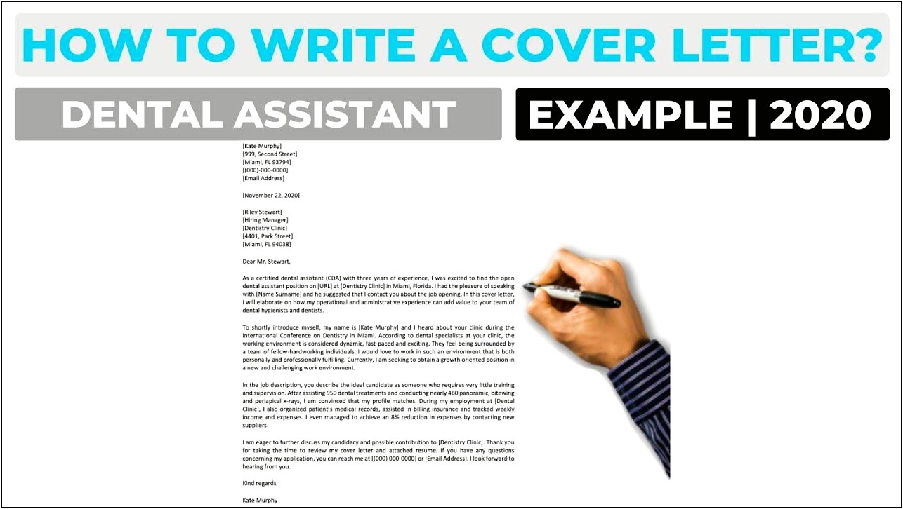 Sample Cover Letter For Resume Dentist