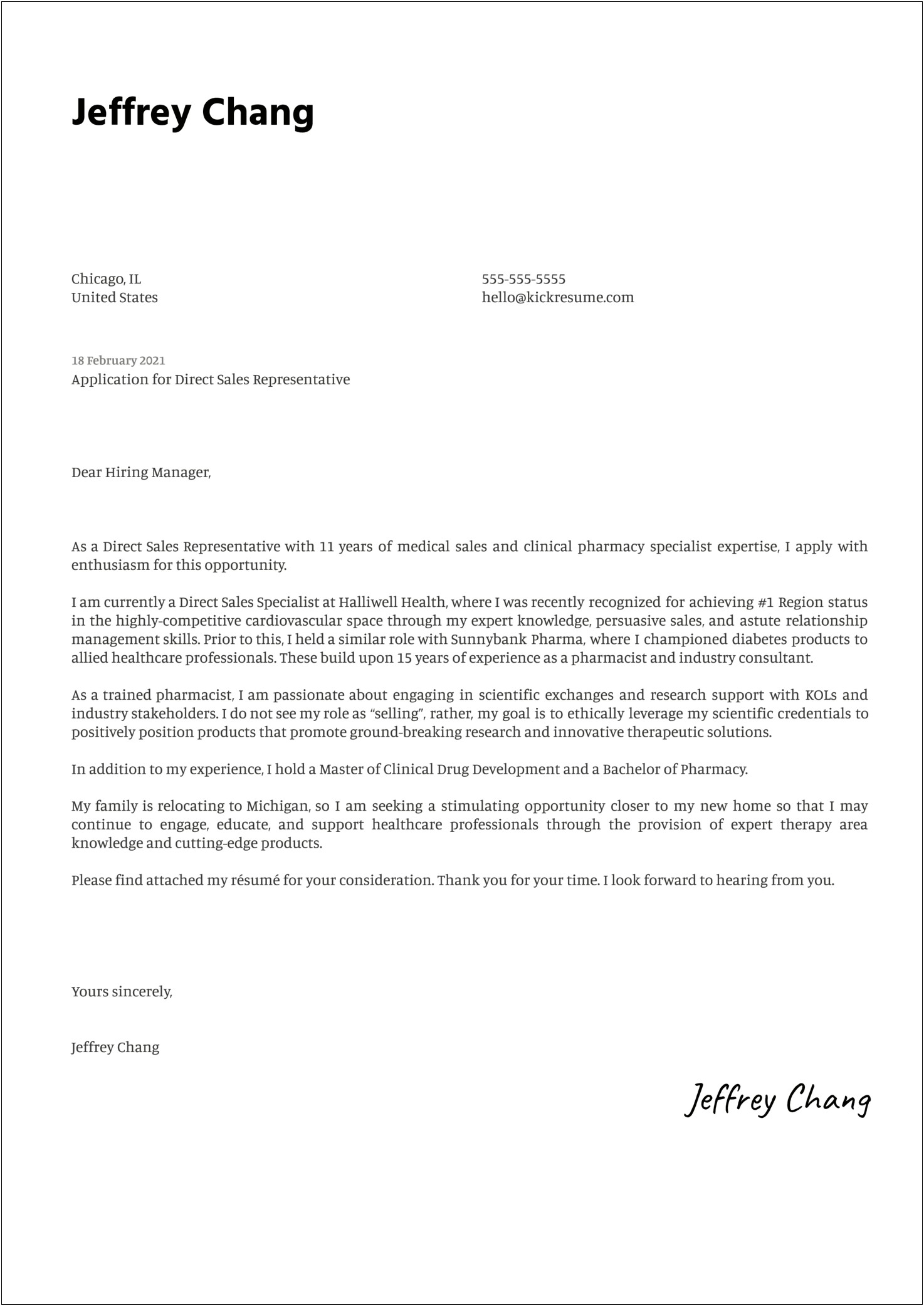 Sample Cover Letter For Resume Sales Executive