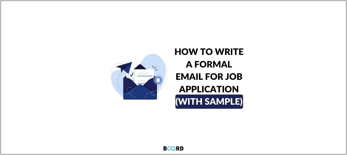 Sample Format For Sending Resume Through Email