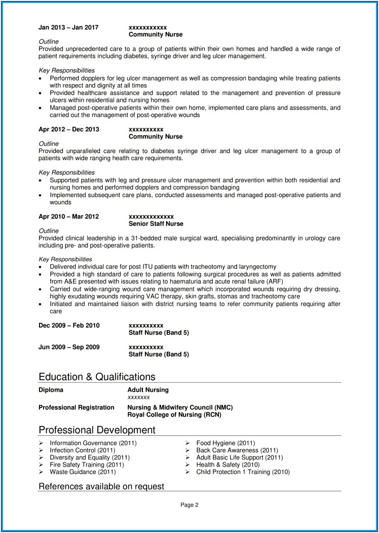 Sample Nurse Resume With Cases Handled