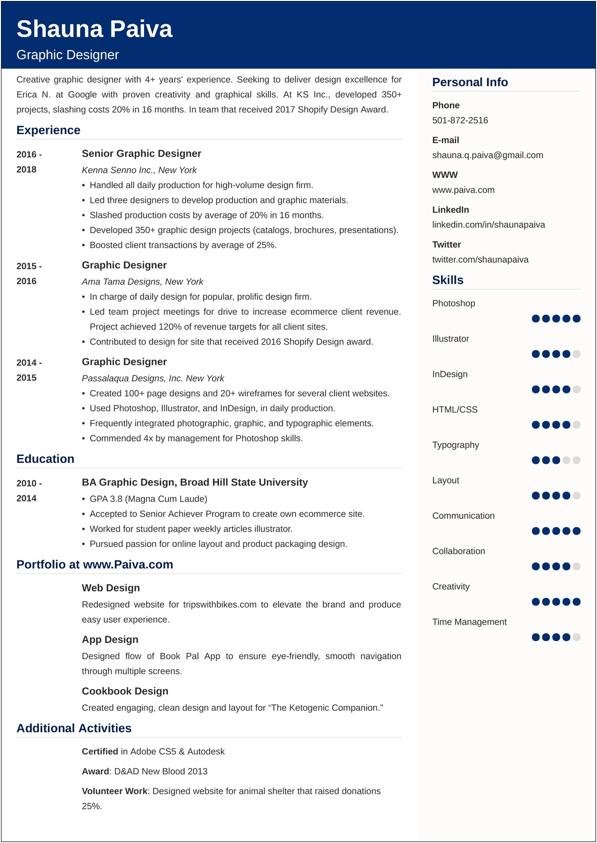 Sample Objectives For Resume In Graphic Design