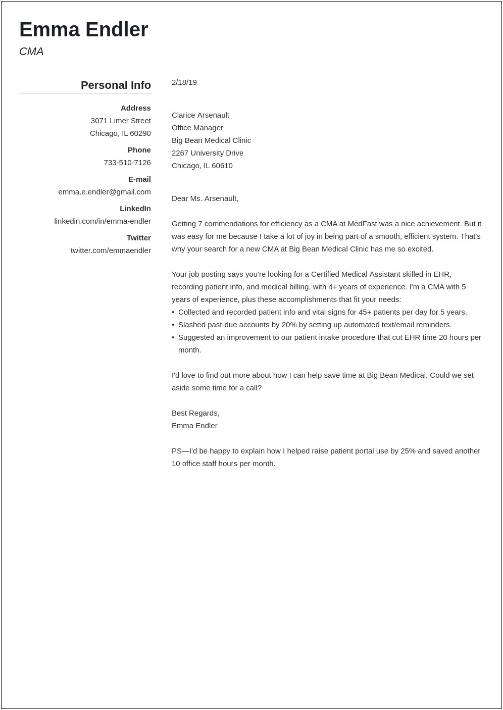 Sample Of A Basic Cover Letter For Resume