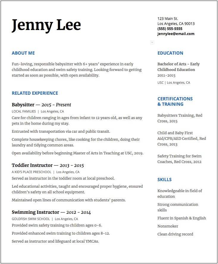 Sample Of Resume For New Born Baby