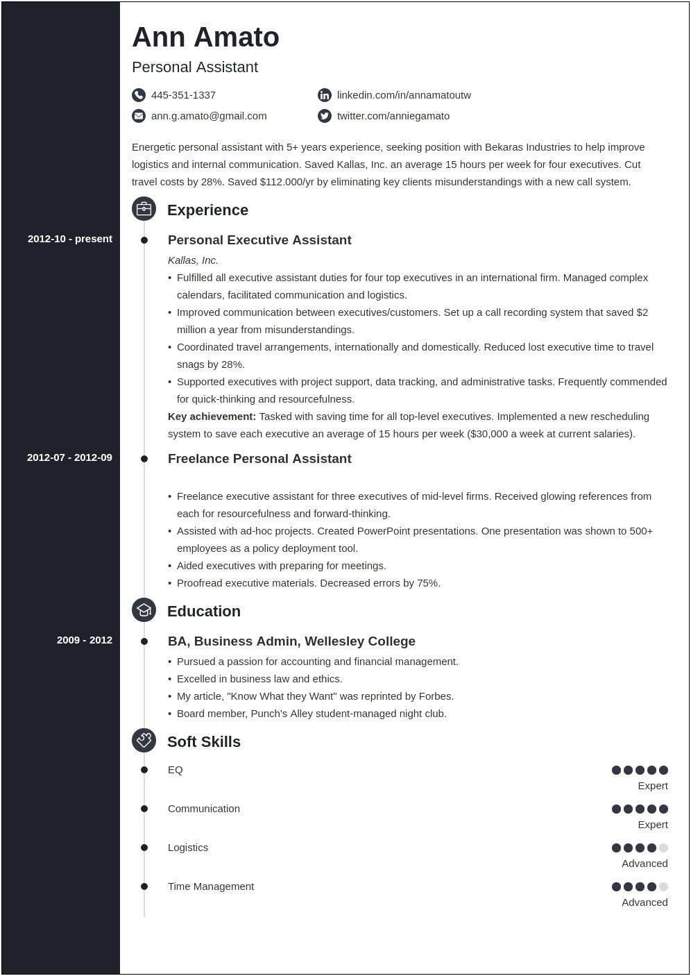 Sample Of Resume While Travelling For A Year