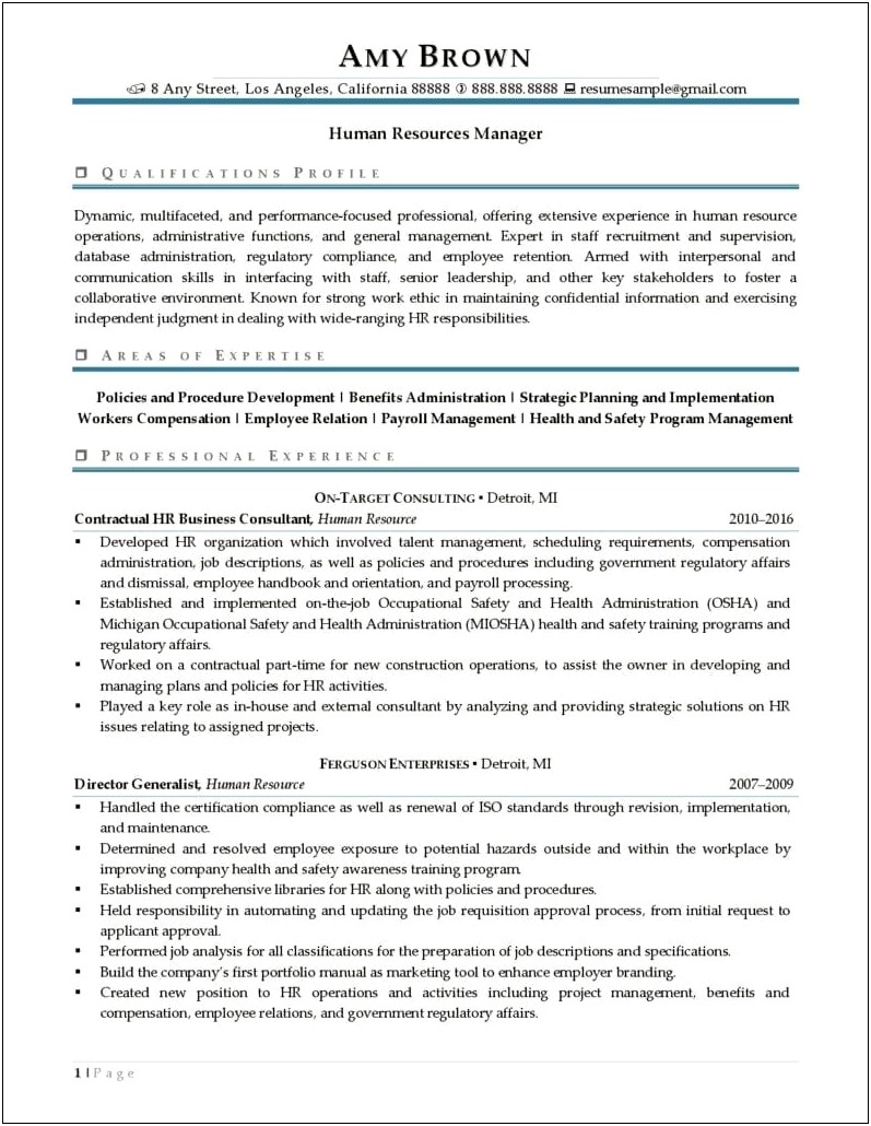 Sample Publich Health Proram Manager Resume