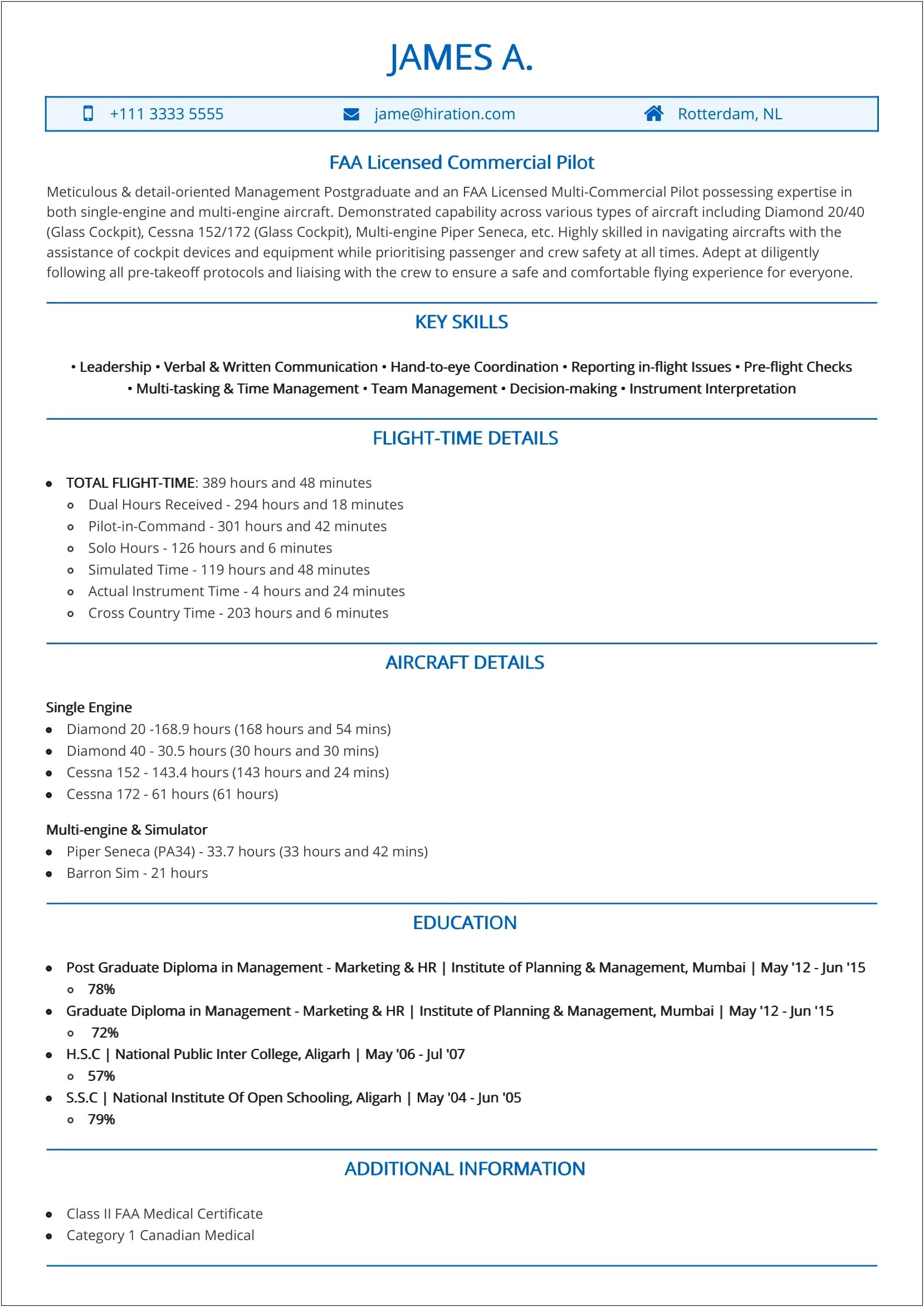 Sample Resume Career Change No Experience