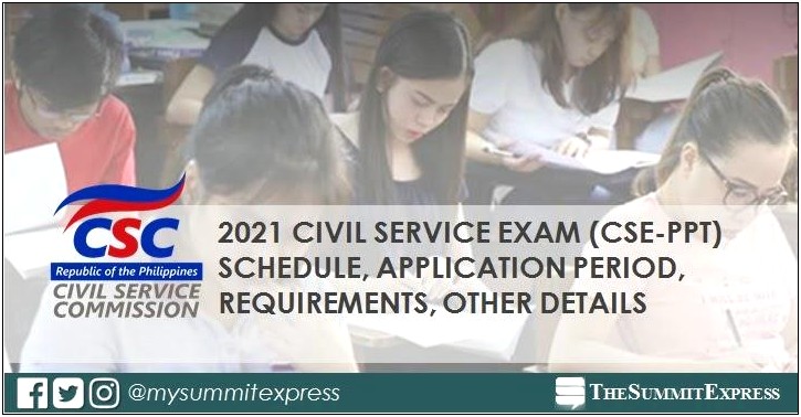 Sample Resume Civil Service Exam Passer