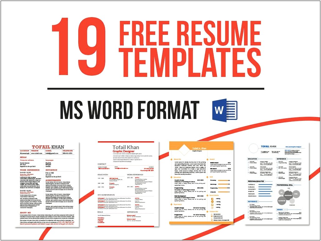 Sample Resume Download In Ms Word