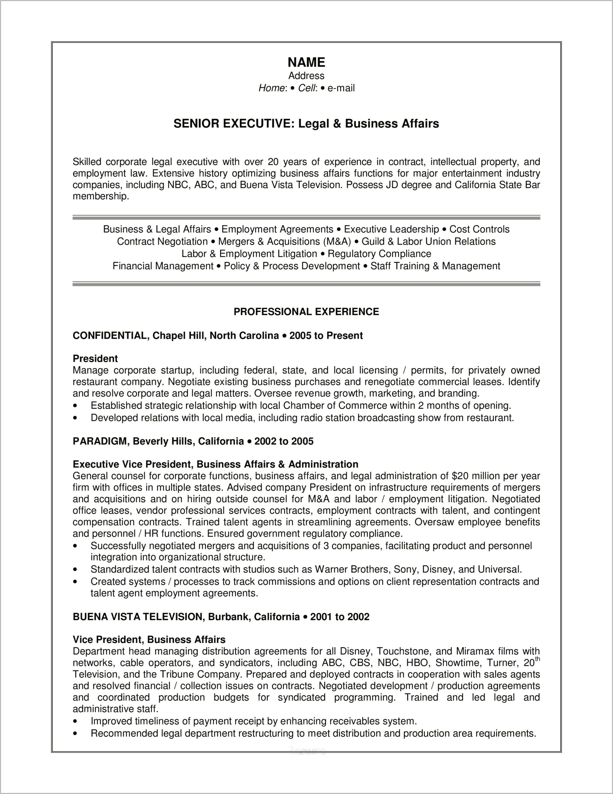 Sample Resume Executive Coaching Contract Template