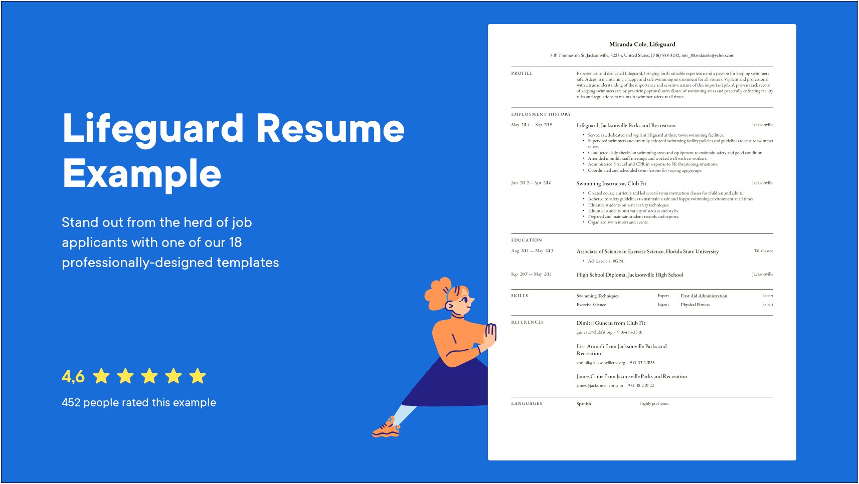 Sample Resume Fior Th Life Guard Postion