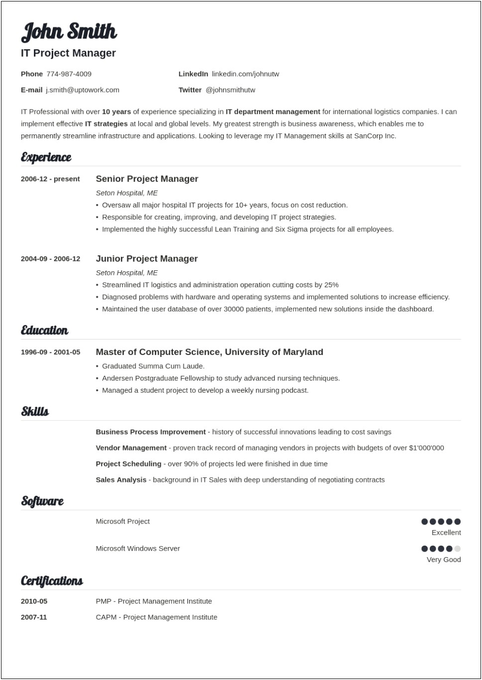 Sample Resume For A New Career