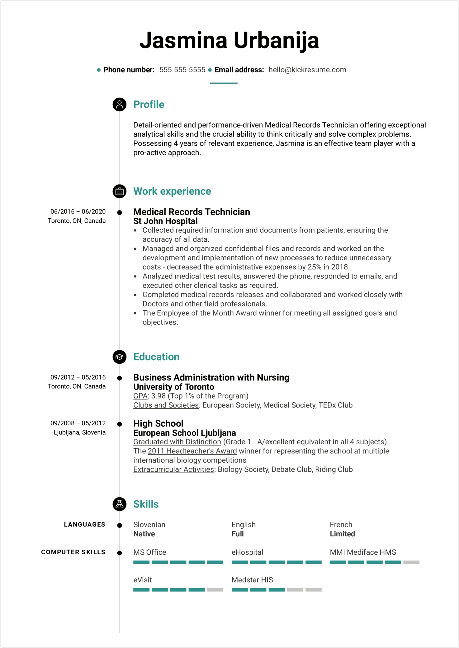 Sample Resume For A Nurse And Business Administrator