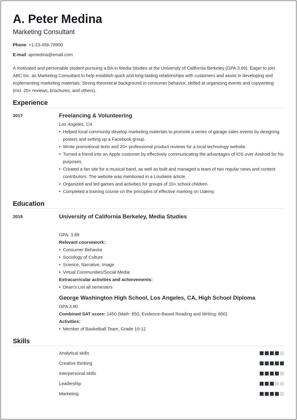 Sample Resume For Any Type Of Job