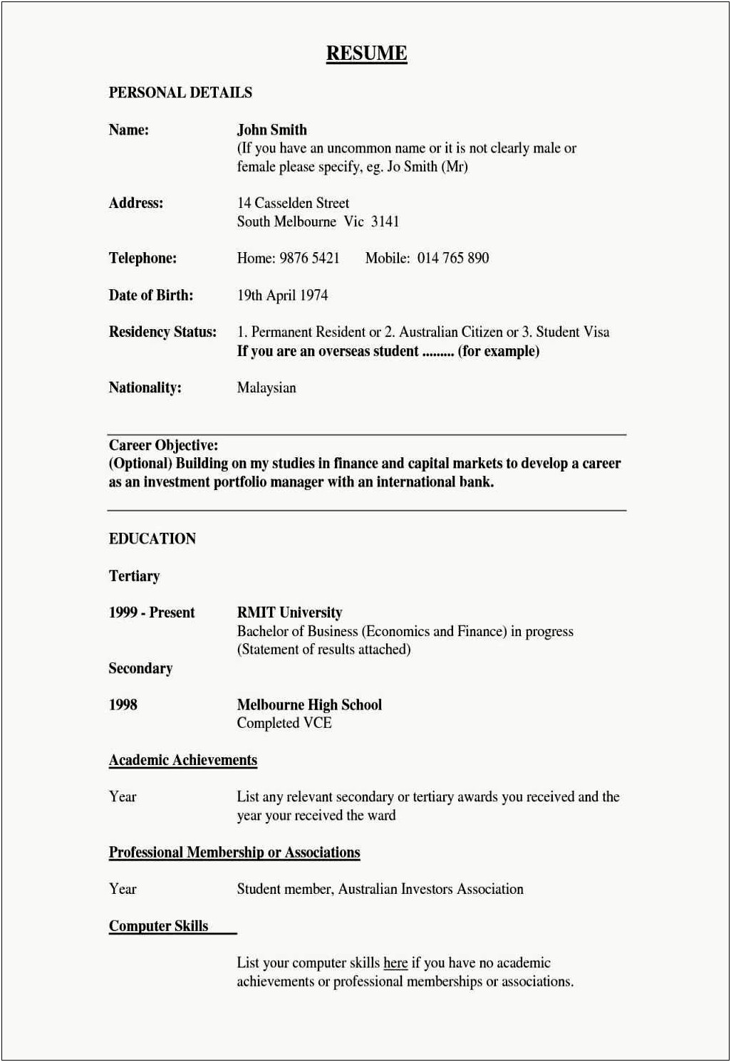 Sample Resume For Bank Teller With Experience