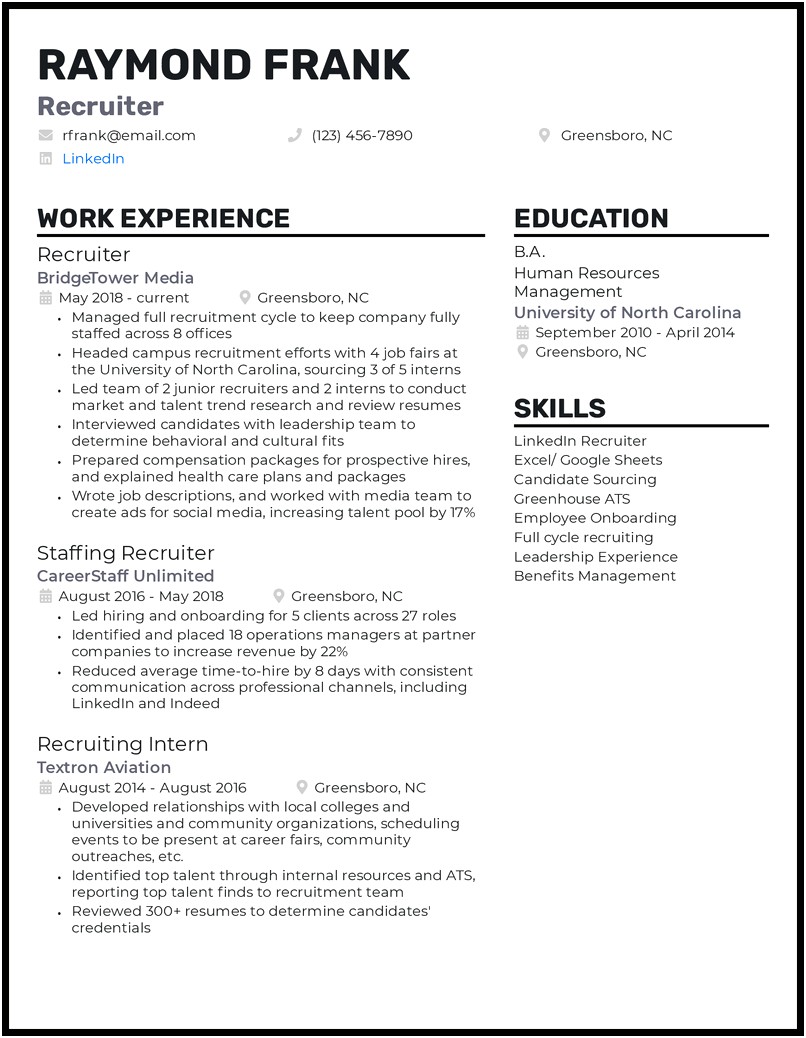 Sample Resume For Hr Manager Pdf