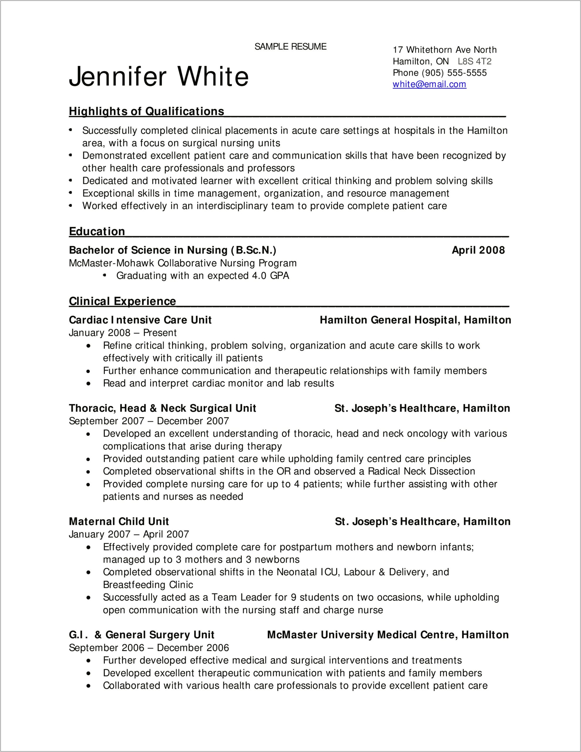 Sample Resume For It Professional Fresher Doc