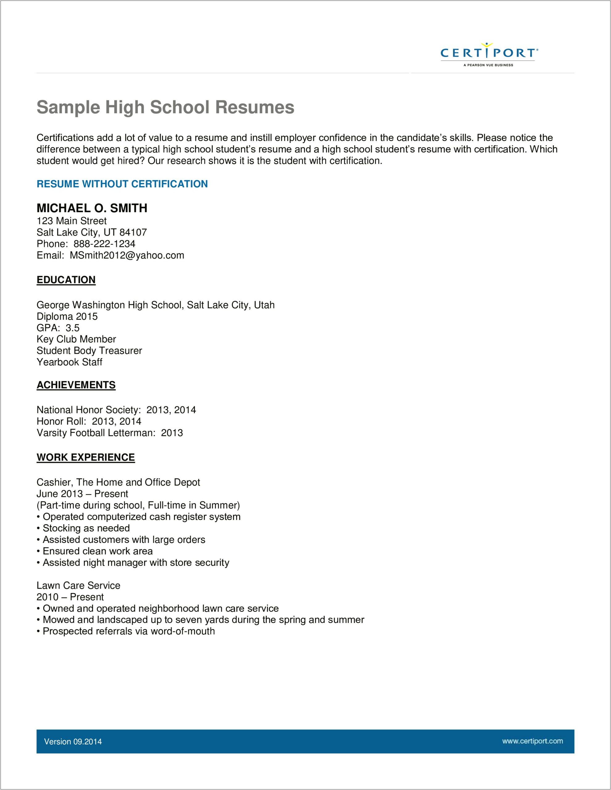 Sample Resume For Lawn Care Owner
