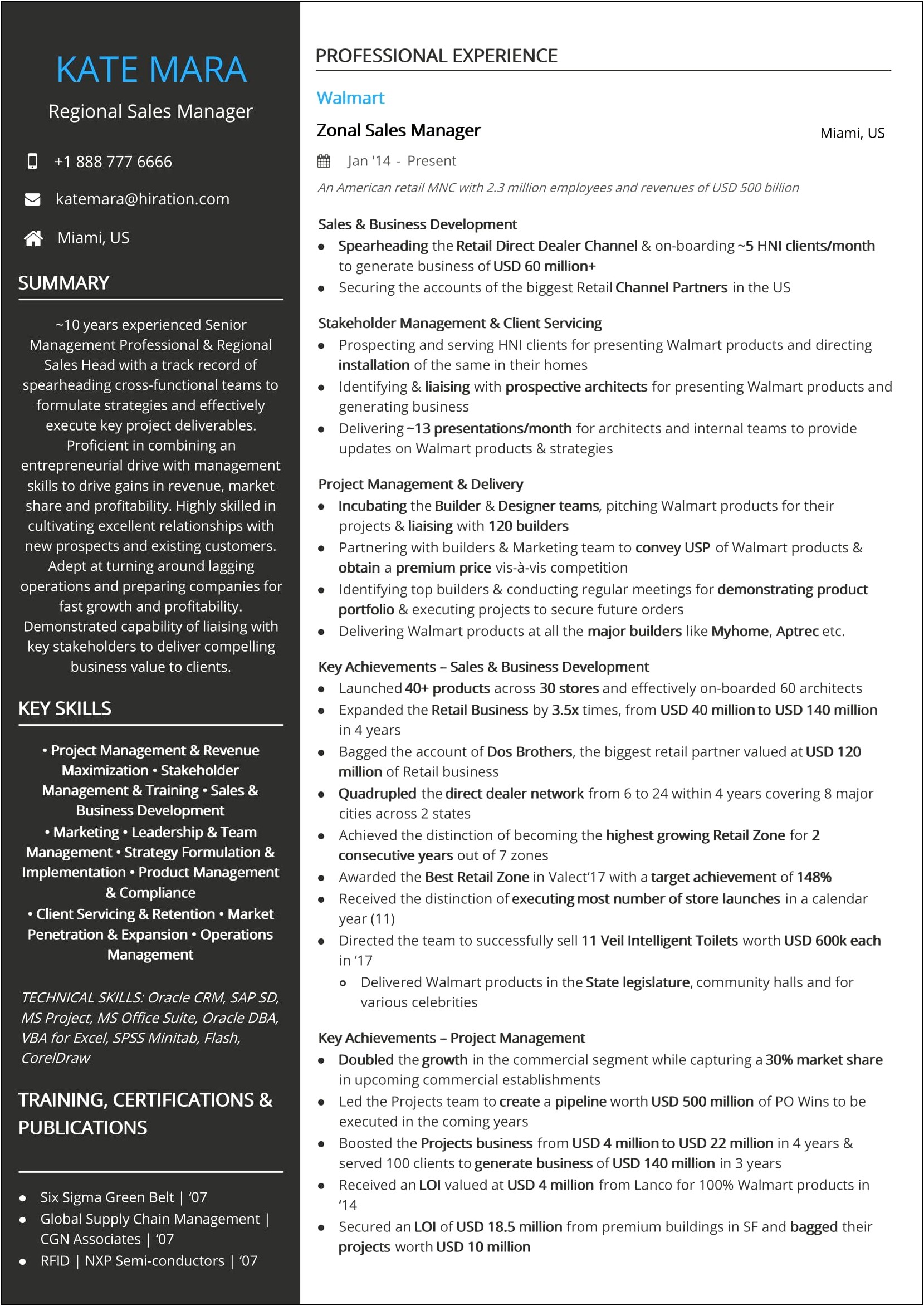 Sample Resume For Management Position Walmart Produce