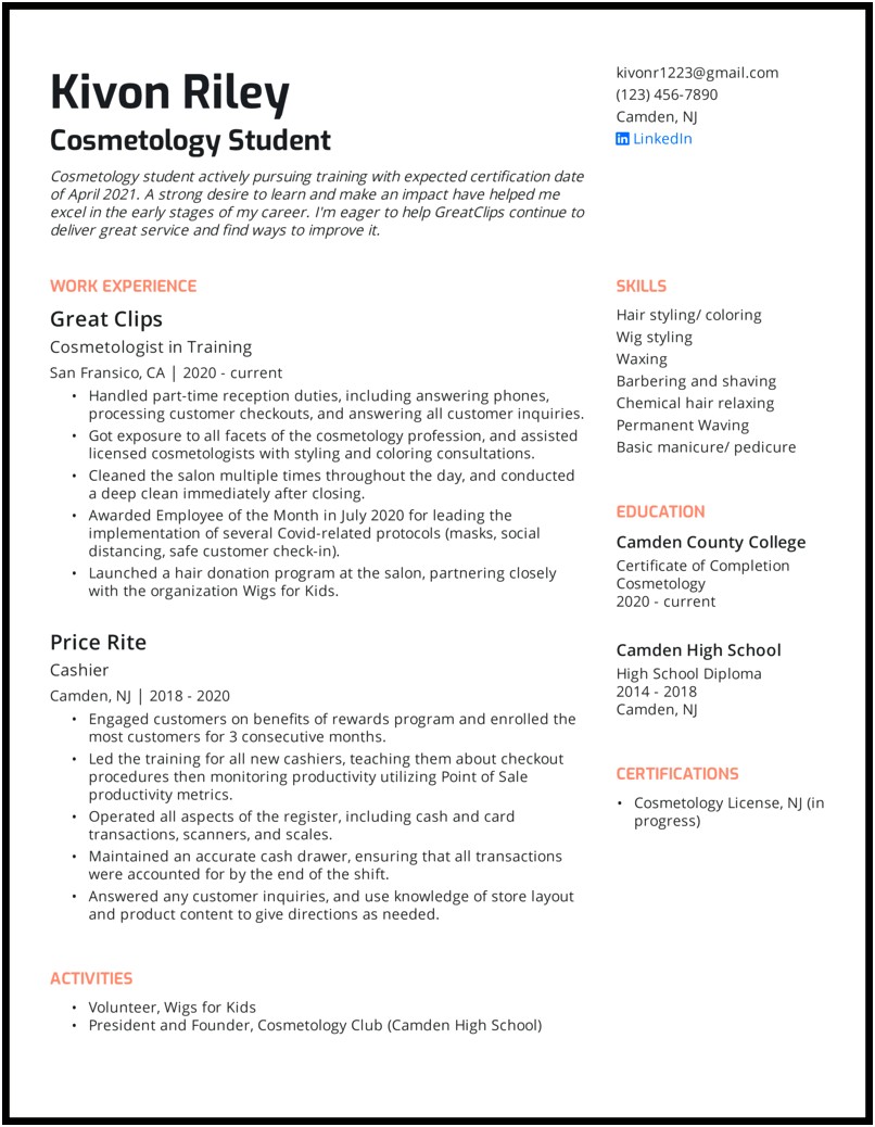 Sample Resume For Nail Technicians Pdf