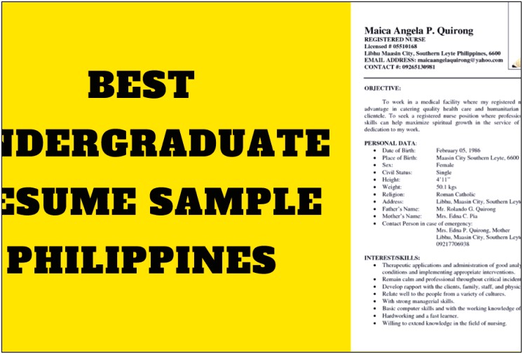 Sample Resume For Registered Nurse Without Experience Philippines