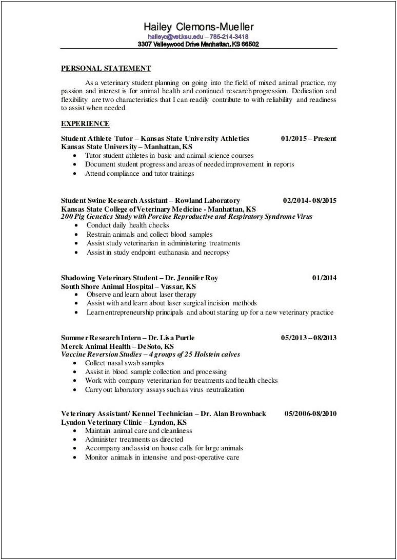 Sample Resume For Respiratory Therapist Student