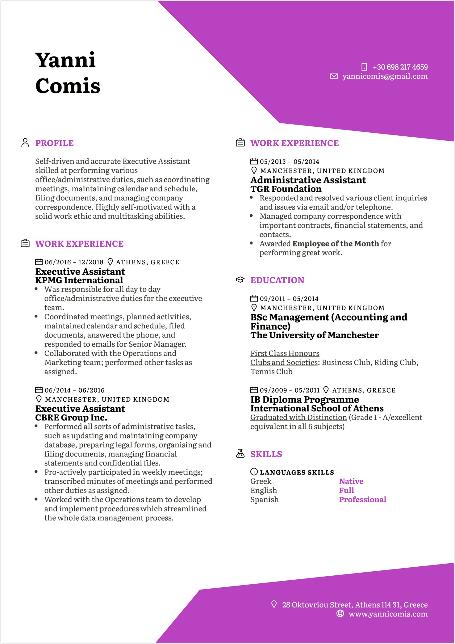 Sample Resume For School Office Assistant