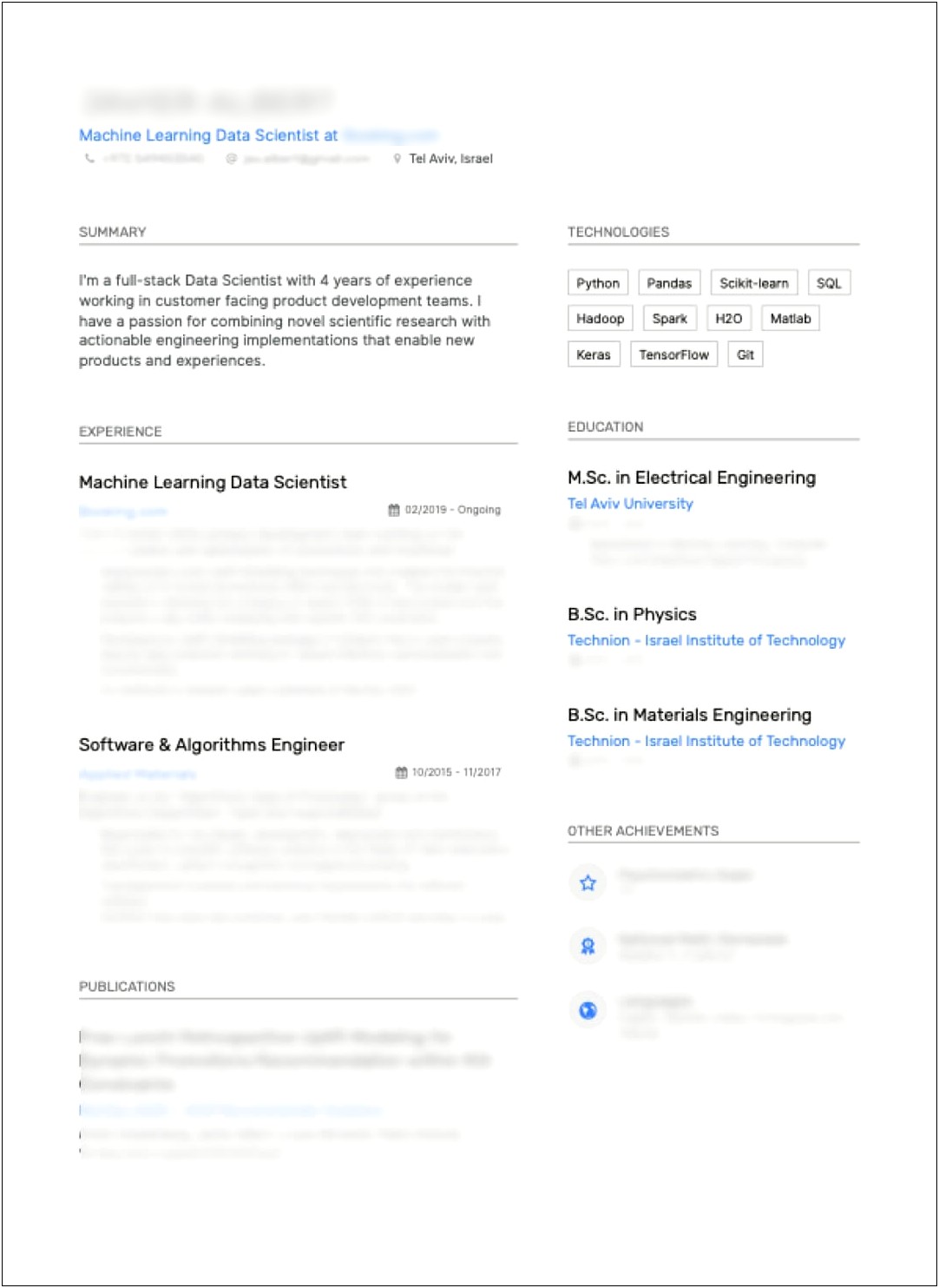 Sample Resume For Science Teachers Without Experience