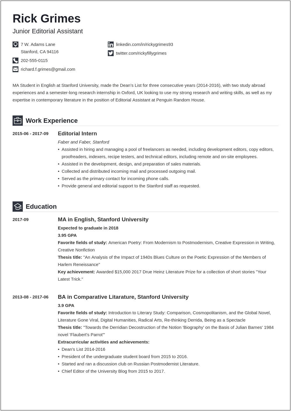 Sample Resume For Working Student Pdf