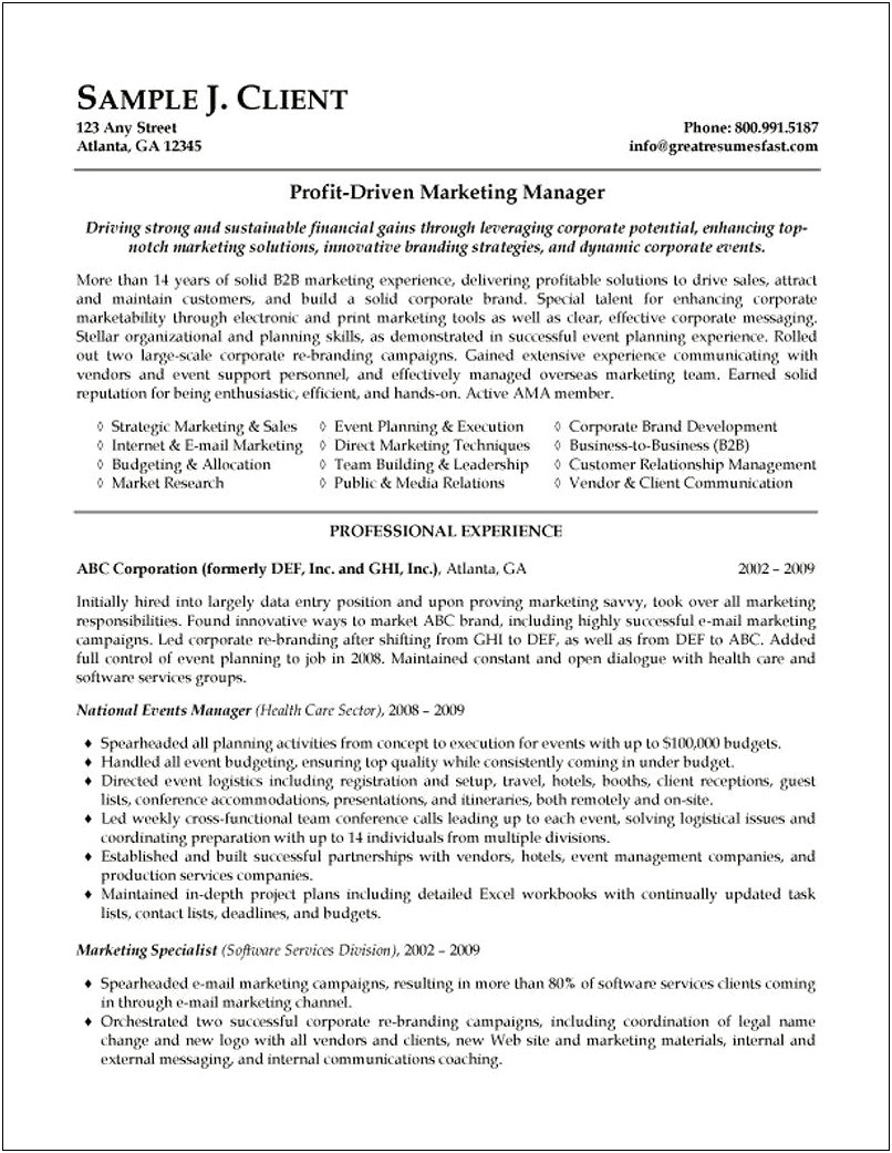 Sample Resume Objective For Medical Practice Manager