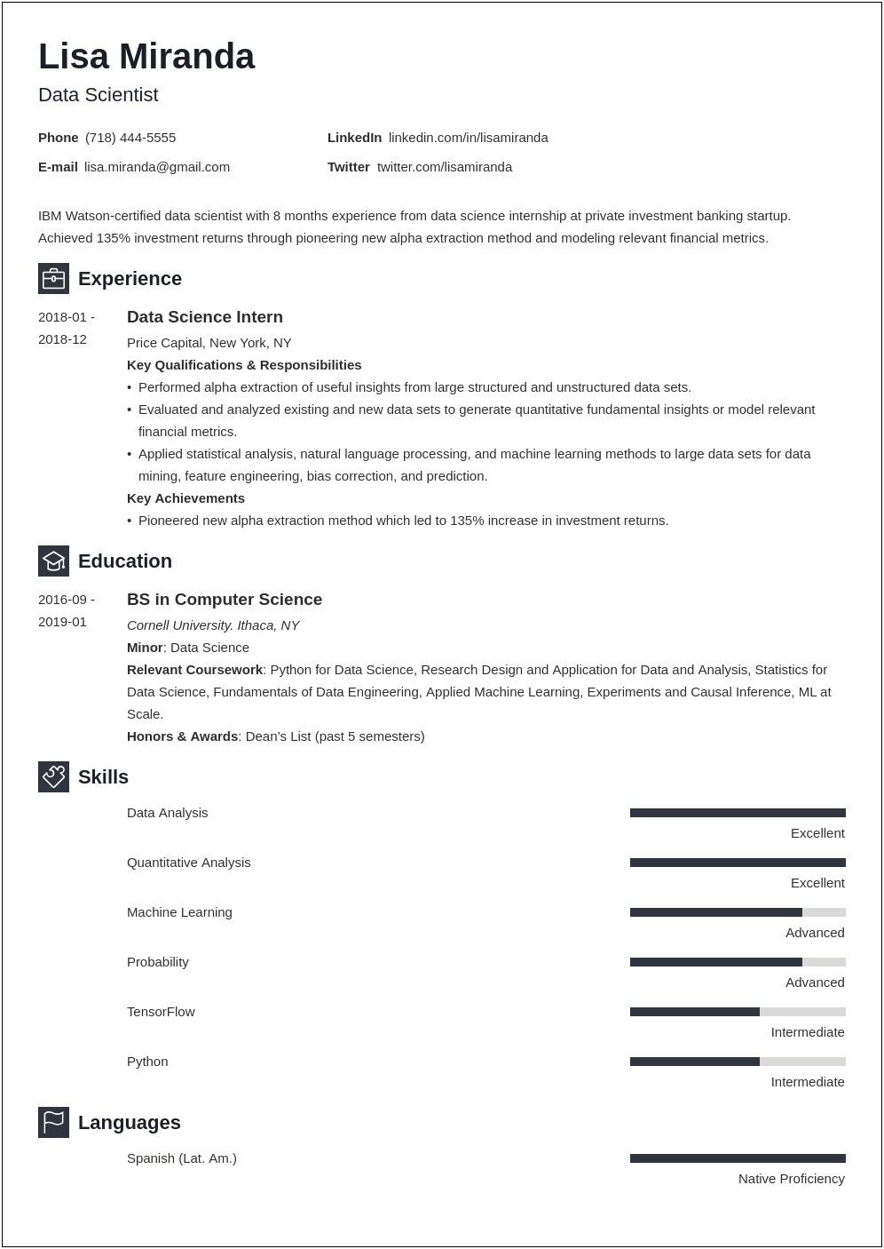 Sample Resume Objectives For Masters Degree