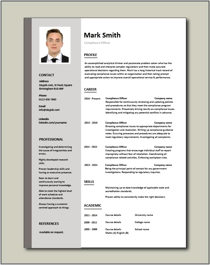 Sample Resume Of Chief Clinical Officer