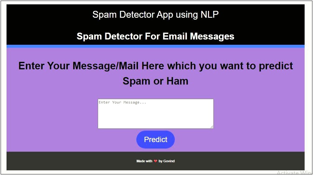 Sample Resume Project Spam Ham Detection Using Nlp