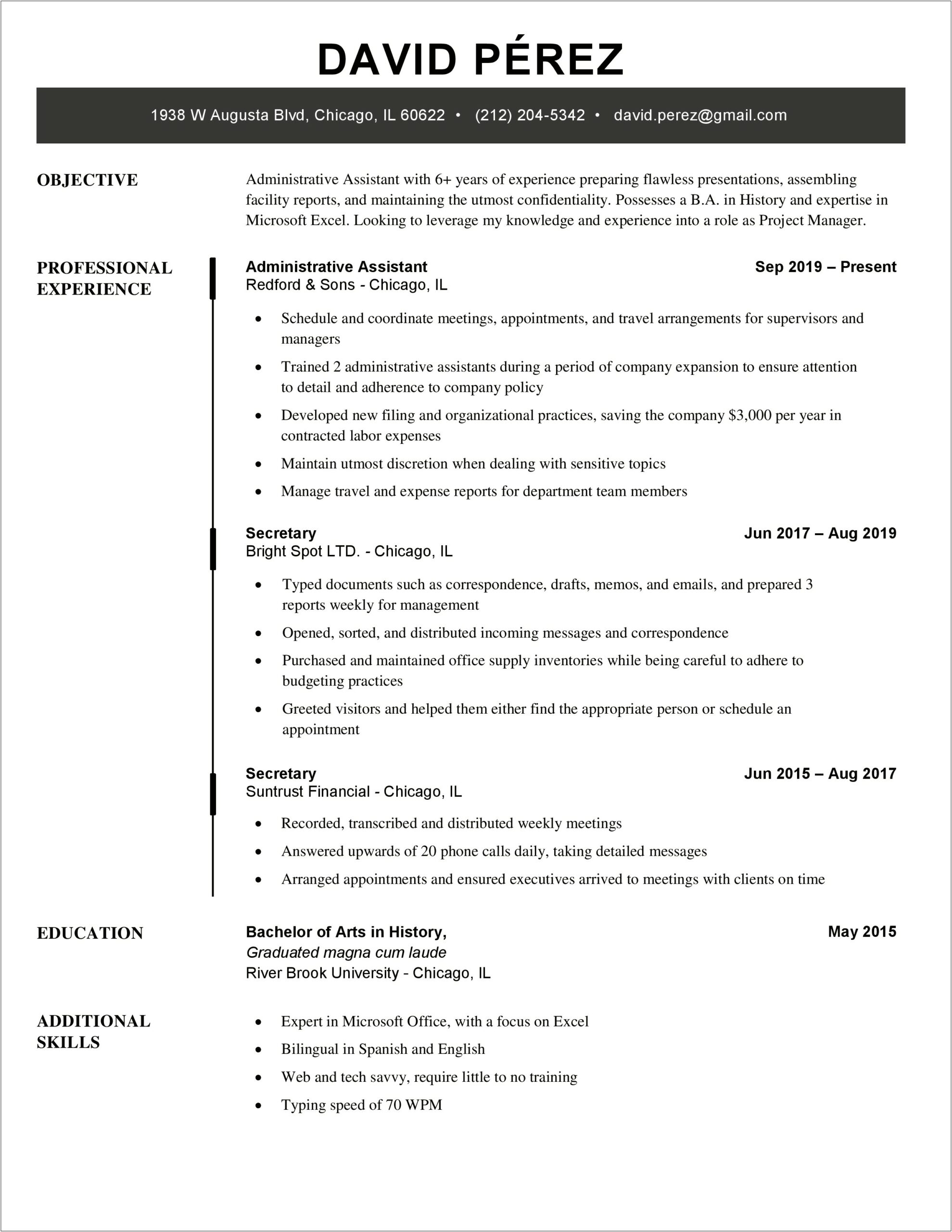 Sample Resume To Seek For Teaching Appointment