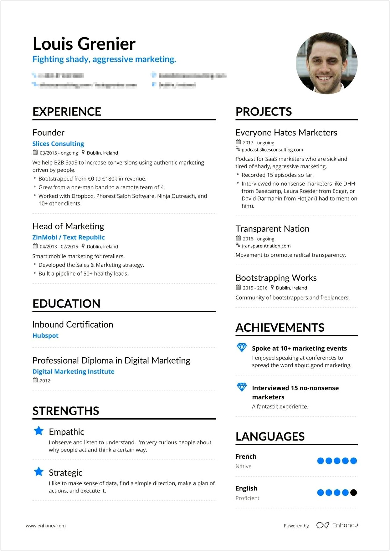 Sample Resume With B2b Saas Experience