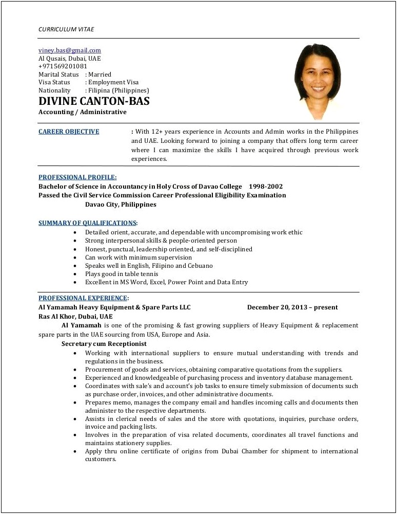 Sample Resume With Civil Service Eligibility