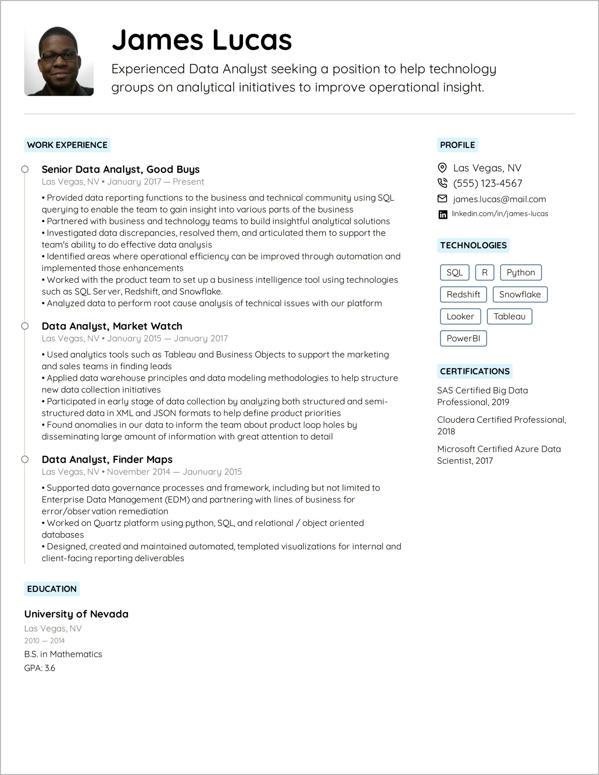 Sample Resume With Summary Of Qualifications Format